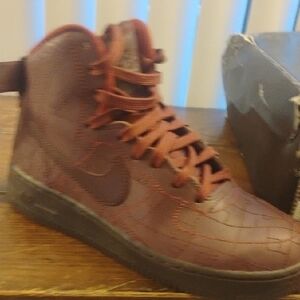 Nike Deep Burgundy Air Force 1 High-Tops